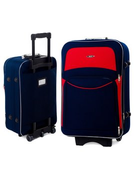 Duża walizka podróżna 773 XXL GRANATOWO-CZERWONY - Inna marka