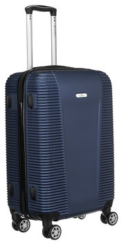 Duża walizka podróżna na kółkach z uchwytem tworzywo ABS+ wytrzymała Peterson, niebieski - Peterson