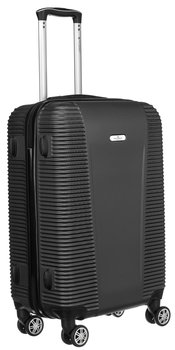Duża walizka podróżna na kółkach z uchwytem tworzywo ABS+ wytrzymała Peterson, szary - Peterson