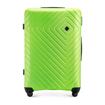 Duża walizka z ABS-u z geometrycznym tłoczeniem 56-3A-753-86 - WITTCHEN