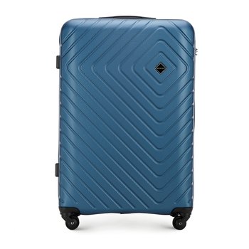 Duża walizka z ABS-u z geometrycznym tłoczeniem 56-3A-753-91 - WITTCHEN