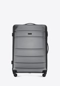 Duża walizka z ABS-u żłobiona szara - WITTCHEN