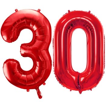 Duże Balony Urodzinowe Czerwone Cyfry 30 Na Hel Powietrze Dekoracja Ozdoba Prezent Upominek - ABC