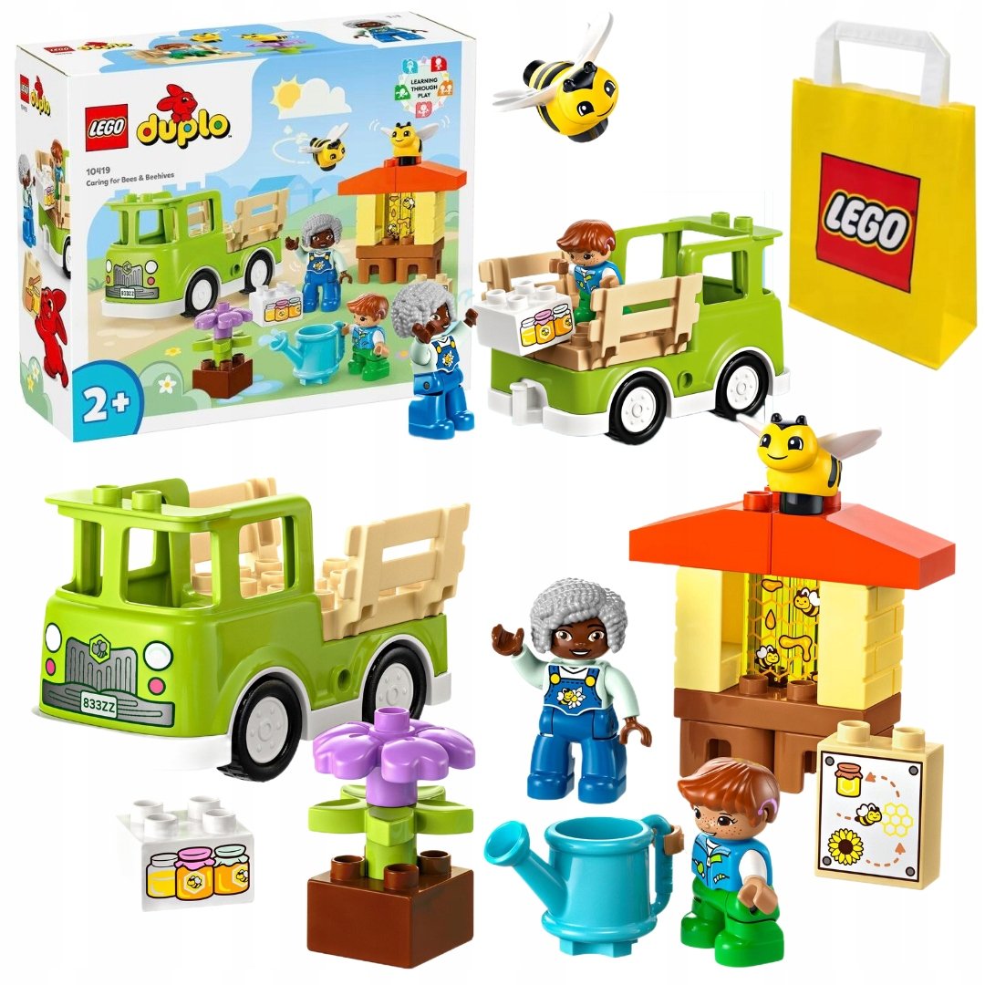 Duże Klocki LEGO Duplo 10419 Opieka nad pszczołami i ulami Samochód ...