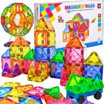 DUŻE KLOCKI MAGNETYCZNE, kafelki, płytki,zestaw XXL 70 el Rainbow Magnetic tiles