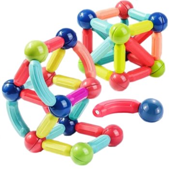 Duże klocki magnetyczne, patyczki, kulki, Sticks 40 elementów - Doris