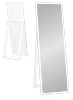 Duże lustro stojące 170x50 cm wąska rama BIAŁE PREMIUM Profilmat