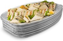 Duże Patery Aluminiowe Tace Owalne Cateringowe X10