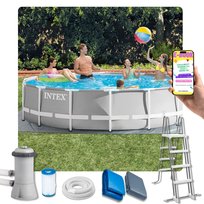 DUŻY BASEN OGRODOWY INTEX + AKCESORIA WYPASIONY ZESTAW 427x107 cm z Pompą Drabinką INTEX + EBOOK