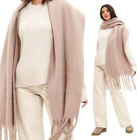 Duży ciepły szal gruby elegancki modny szalik damski zimowy chusta kolory