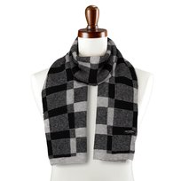 Duży ciepły szal męski w kratę modny elegancki szalik PETERSON długi