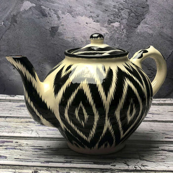 Duży czajnik ceramiczny ręcznie zdobiony „Dzika zebra” pojemność 1600ml - Inny producent