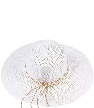 Duży damski kapelusz słomkowy z rafii ekologicznej - Agrafka
