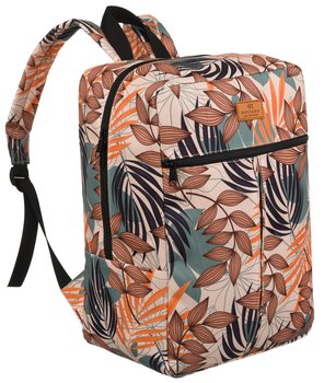 Duży damski plecak podróżny, bagaż podręczny Ryanair/WizzAir z roślinnym wzorem Rovicky, różnokolorowy - Rovicky