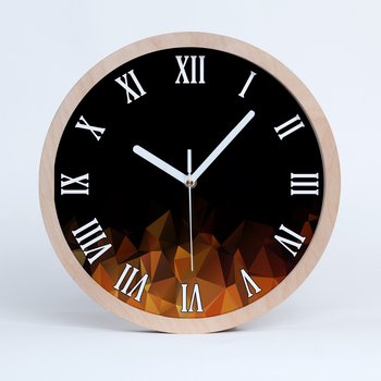 Duży drewno cichy zegar ścienny abstrakcja fi 30, Tulup - Tulup
