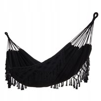 Duży Dwuosobowy Hamak Ogrodowy Bujak Skandynawski Midas 150X200 Xxl Czarny