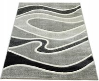 DUŻY DYWAN 120x170 DO SALONU NOWOCZESNY MODNY JASNY GRUBY SZARY ELEGANCKI