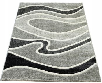 DUŻY DYWAN 120x170 DO SALONU NOWOCZESNY MODNY JASNY GRUBY SZARY ELEGANCKI - CONDRAD