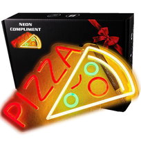 Duży Gotowy Neon Led Usb  Na Ścianę  Pizza
