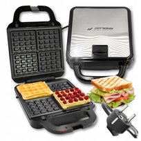 Duży Grill Elektryczny Gofrownica Opiekacz Toster wielofunkcyjny 3w1 1400W