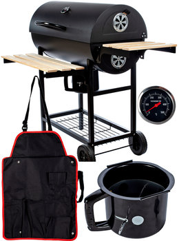 Duży Grill Węglowy Ogrodowy Beczka Popielnik Termometr BigBend GM2020 - Maltec