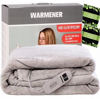 Duży Koc Elektryczny Podgrzewany Warmener Mata Grzewczy 160W Polar XXL 180X160cm Dwuosobowy na Prezent - Warmener