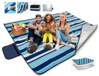 Duży Koc Piknikowy z Uchwytem Izolacja Folia Termiczna Plażowy Mata 200x200cm Active Hobby
