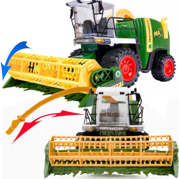 Zdjęcia - Auto dla dzieci Duży Kombajn Zbożowy HARVESTERS Zabawka Traktor z Napędem