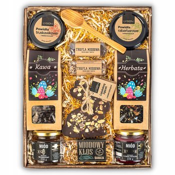 Duży Kosz Prezentowy Na Wielkanoc Zestaw Słodycze