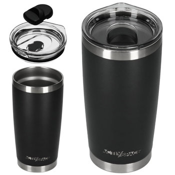 Duży kubek termiczny stalowy 600ml - black - Activ Space