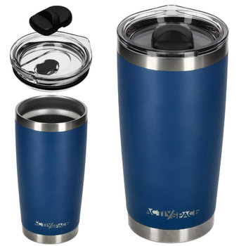 Duży kubek termiczny stalowy 600ml - blue - Activ Space