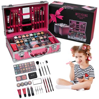 DUŻY KUFEREK ZESTAW KOSMETYKÓW PREZENT 5 6 7 8 9 10 LATKI MAKIJAŻ dziewczynki - f-h-Dominik