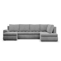 Duży narożnik U, prawostronny, BOSCO, sztruks, 300x200x89 cm, jasny szary | TYLETEGOTU