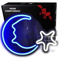 Duży  Neon Led Usb Duży Na Ścianę Księżyc