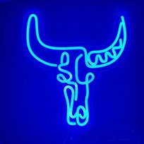 Duży neon Led USB Lampka na ścianę Napis do pokoju Byk