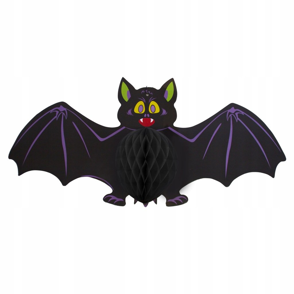Vixen Duży Nietoperz Na Halloween Wiszący Rozeta Ozdoby Dekoracje Wiszące 60Cm