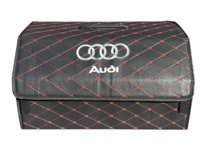 Duży organizer/torba do bagażnika logo AUDI, kolor czarny, skóra PU