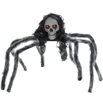 Duży Pająk Dekoracyjny 80 Cm Czaszka Świecący Led Dekoracja Halloween