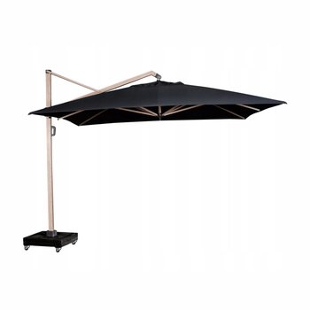 Duży Parasol Ogrodowy Prostokątny Icon 4M X 3M Oak - Faded Black - PLATINUM