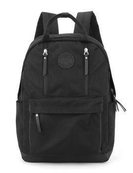 Duży plecak damski czarny HIMAWARI lekki i funkcjonalny na suwak szkolny kieszeń na laptopa mieści a4 - Himawari
