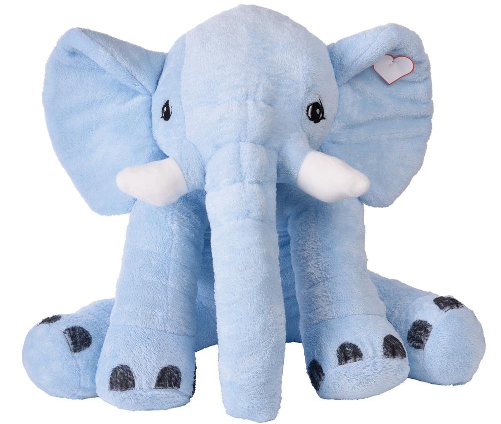 Zdjęcia - Lalka Duży pluszowy słoń LOUNIS, niebieski