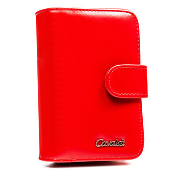 Duży portfel damski na karty i dokumenty portmonetka na suwak Cavaldi, czerwony - 4U CAVALDI