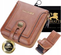 Duży Portfel Męski Antykradzieżowy Ochrona Kart Na Zamek Mini Saszetka Rfid