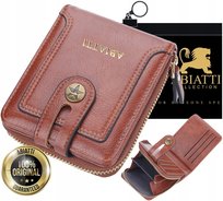 Duży Portfel Męski Antykradzieżowy Ochrona Kart Na Zamek Mini Saszetka Rfid