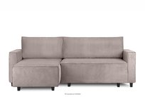 Duży rozkładany narożnik sztruks beżowy prawy/lewy NAPI