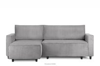 Duży rozkładany narożnik sztruks jasny szary prawy/lewy NAPI