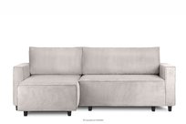 Duży rozkładany narożnik sztruks kremowy prawy/lewy NAPI