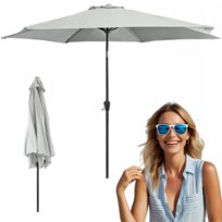 DUŻY SKŁADANY REGULOWANY PARASOL OGRODOWY 300CM WODOODPORNY 8-SEGMENTOWY