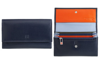 Skórzany portfel damski DuDu®, 534-1161 fioletowy + kolorowy
