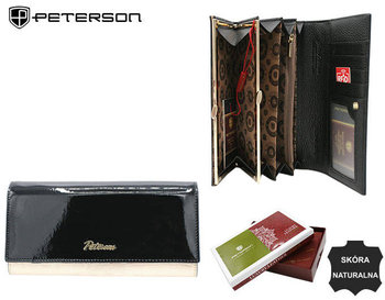 Duży, skórzany portfel damski na zatrzask - Peterson - Peterson